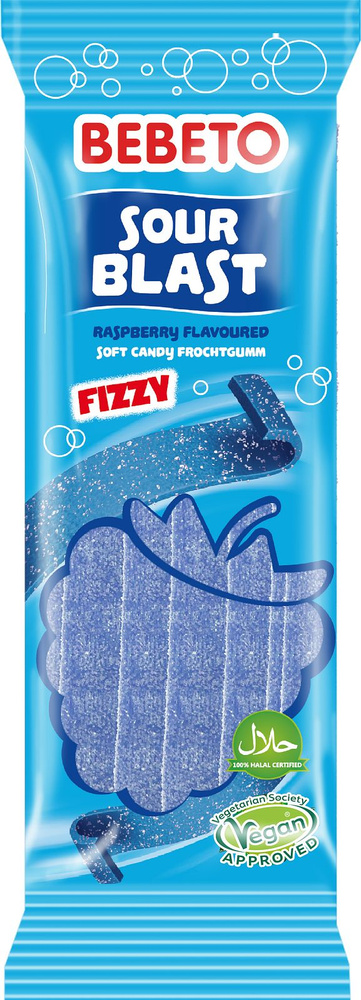 Упаковка 24 пачек Жевательный мармелад Bebeto Sour Blast Fizzy ...