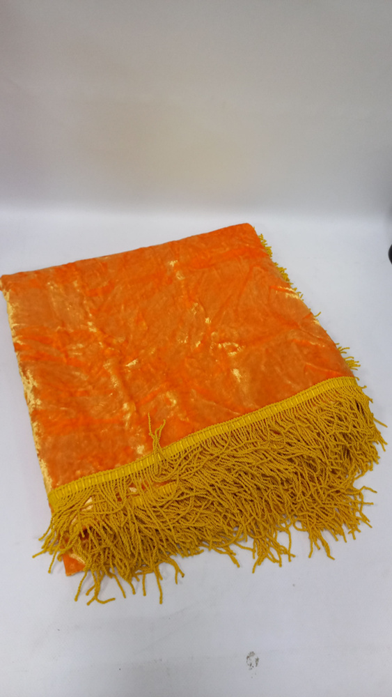 Винтажная советская оранжевая скатерть из плюша. СССР купить по низким ...