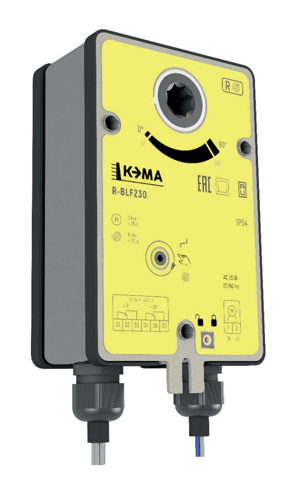 Электропривод КЭМА R-BLF230 для управления заслонками в клапанах вентиляции, дымоудаления и противопожарных #1
