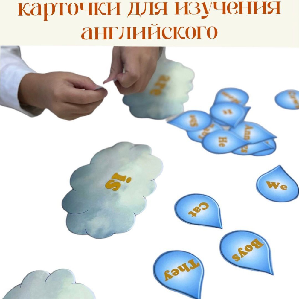 Карточки по английскому языку. Методическое пособие. Облако с каплями.  Глагол to be: am, is, are - купить с доставкой по выгодным ценам в  интернет-магазине OZON (1315561273)