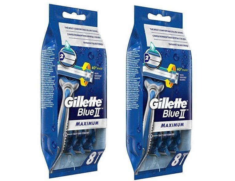 Gillette BlueII Maximum одноразовые мужские бритвы, 16шт #1