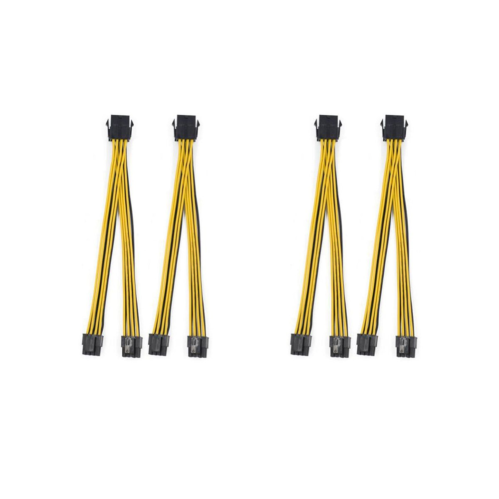 2 шт., 8-контактный разъем процессора от 1 до 2, 4 + 4-контактный Y ...