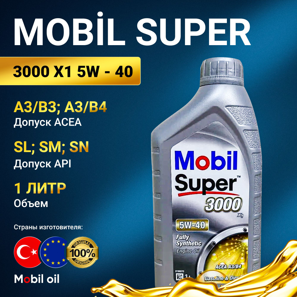Масло моторное MOBIL 5W-40 Синтетическое - купить в интернет-магазине ...