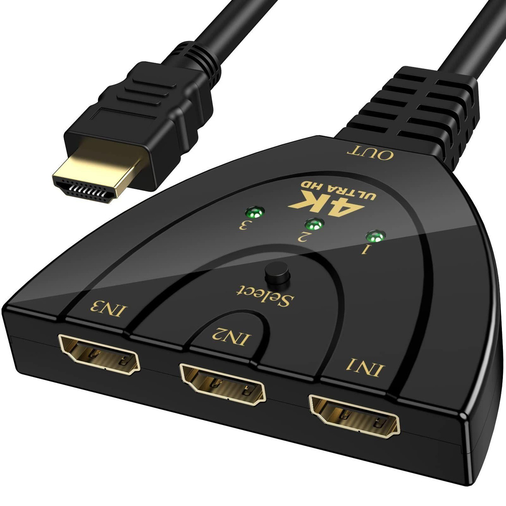 HDMI-удлинитель 3-Port HDMI Switcher 4K - купить с доставкой по ...