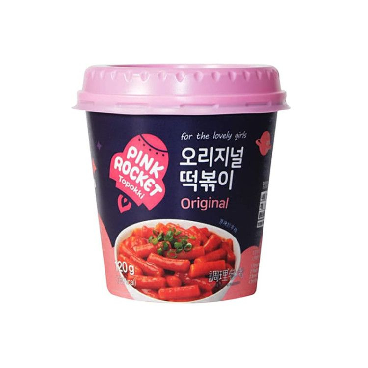 Pink Rice Rocket Pink Rocket Рисовые палочки Токпокки с оригинальным соусом, 120 г ...