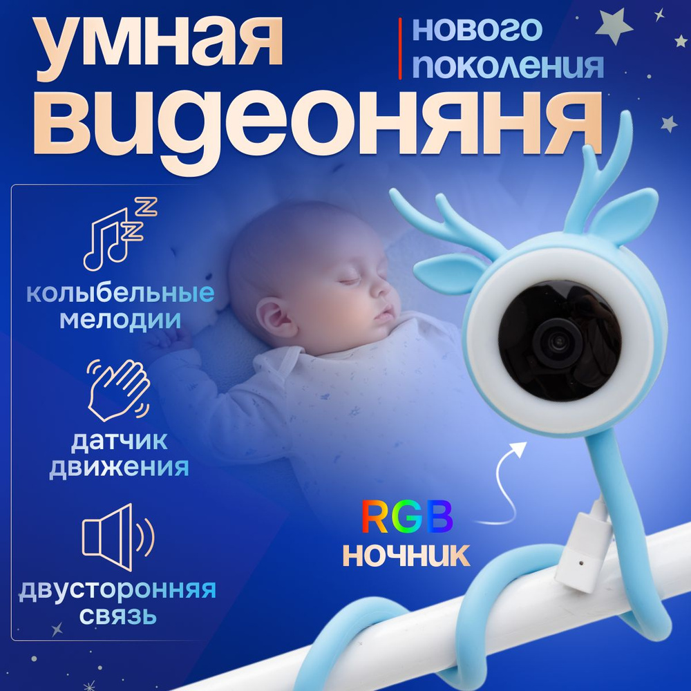 Видеоняня беспроводная Wi-Fi IP, baby monitor,камера видеонаблюдения  ,радионяня для новорожденных детей