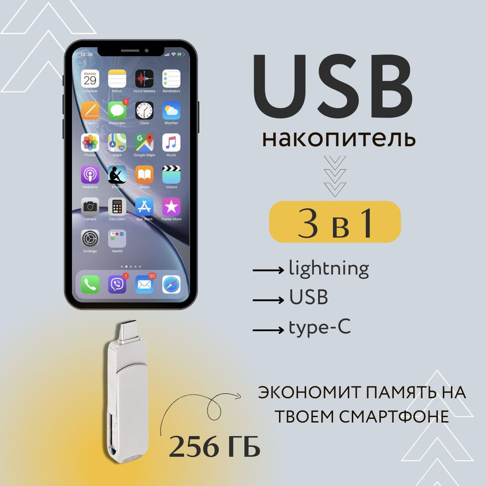 USB-флеш-накопитель флешка 256 ГБ - купить по выгодной цене в интернет-магазине  OZON (1402020135)