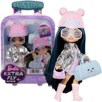 Barbie Extra Mini Minis Travel Doll with Winter Fashion, Barbie Extra Fly