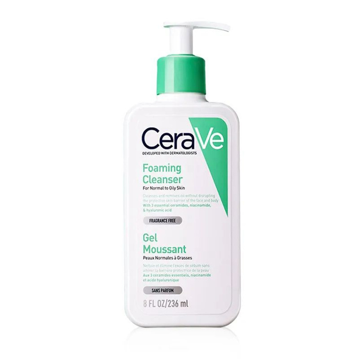 CeraVe Гель очищающий для нормальной и жирной кожи лица и тела, 236мл ...