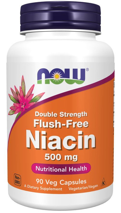 Витамин B3 (Ниацин) NOW Niacin Flush Free 500 Mg 90 Veg Caps Нау Ниацин ...