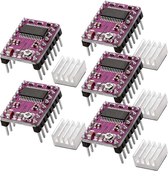 DRV8825 5 шт - Драйвер шагового двигателя с радиатором - купить с ...