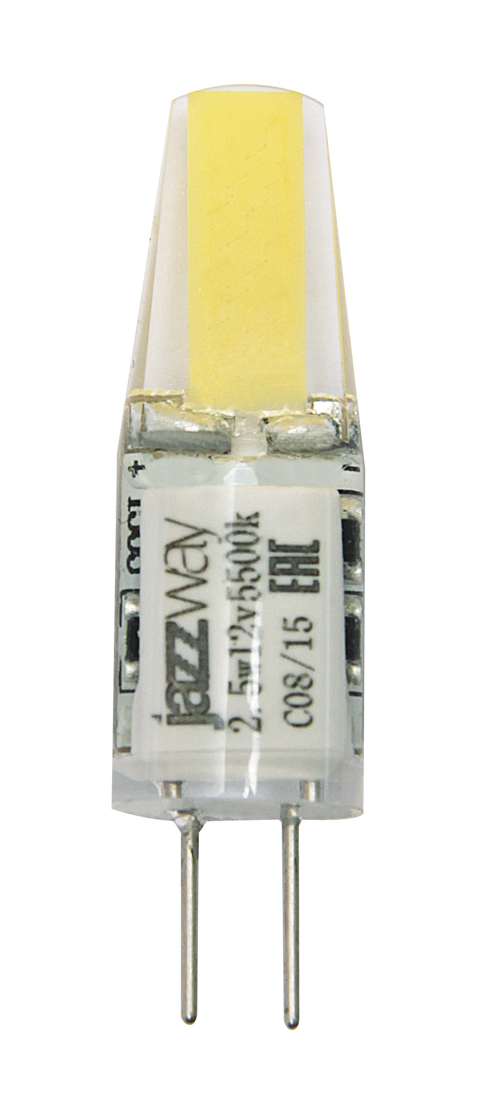 Лампа светодиодная PLED-G4 COB 2.5w 200Lm 5500K 12B (силикон 10*39мм), Jazzway, 5 шт.