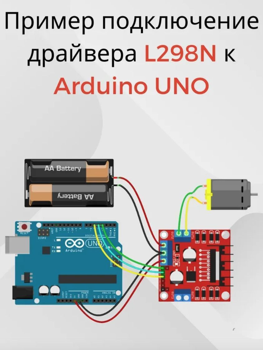 Драйвер моторов L298N Arduino - купить с доставкой по выгодным ценам в ...