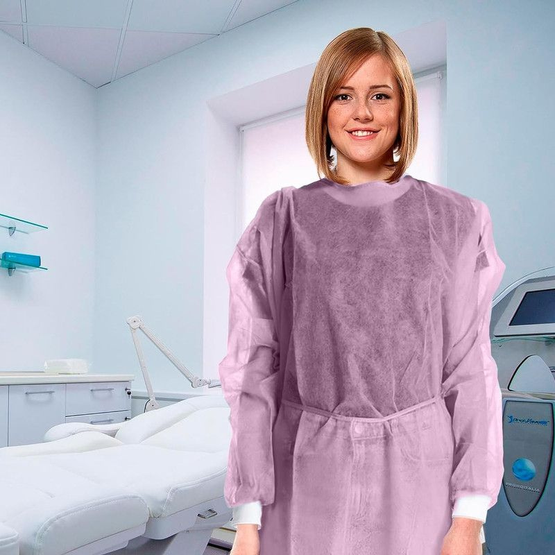 Халат медицинский одноразовый универсальный, водонепроницаемый, 10 шт ...