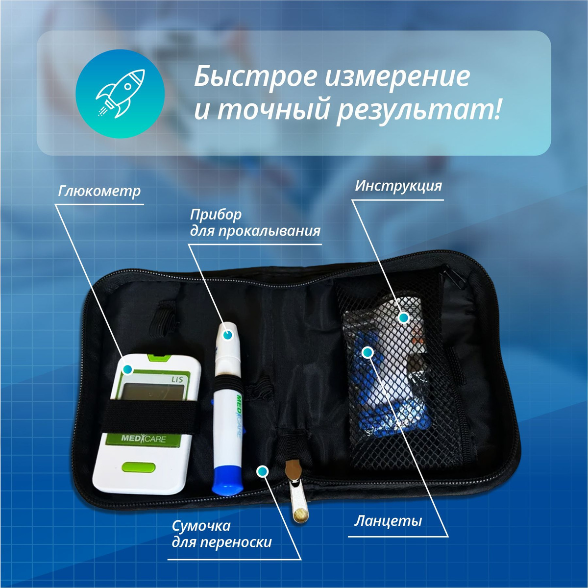 Глюкометр Медикеа-ЛиС BG-101 x1 - купить с доставкой по выгодным ценам ...
