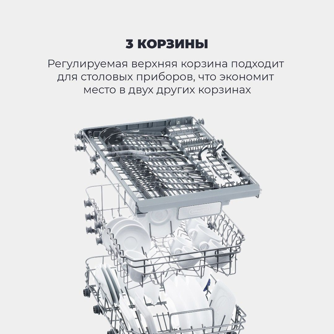 Посудомоечная машина DeLonghi DDWS 09S Erea/ Citrino, черный купить по ...