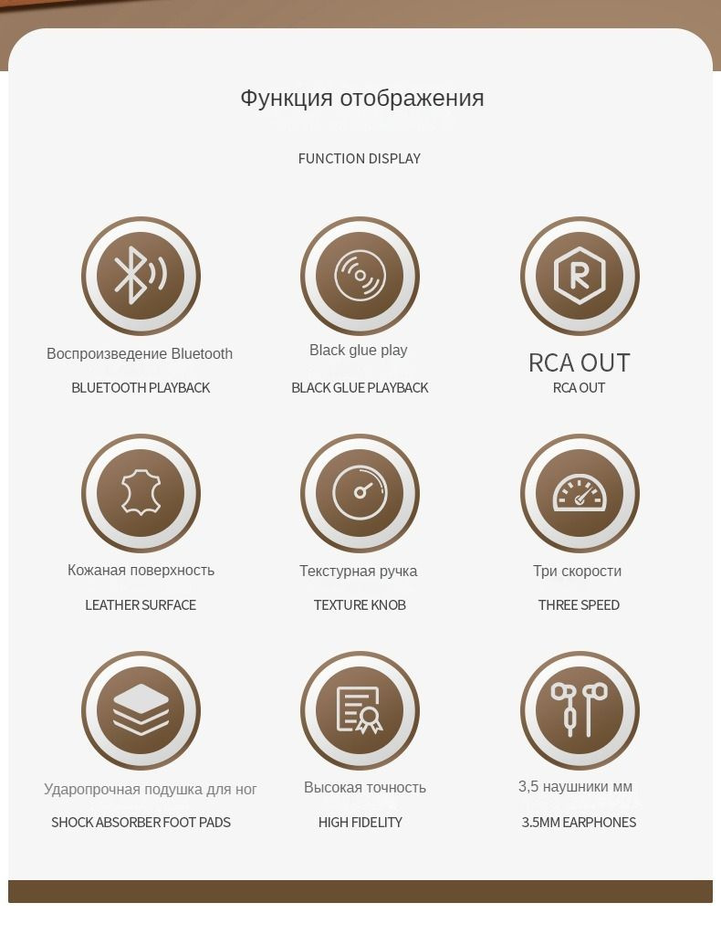 Виниловый проигрыватель MzeliKing,Поддерживает подключение по Bluetooth ...