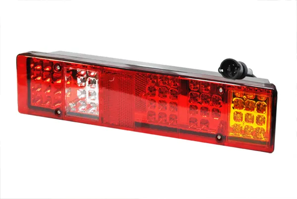 Фонарь задний 12V левый правый LED 60 диодов с кабелем 435x100x80 мм, задний свет для грузовиков и прицепов, 435x100x80 мм