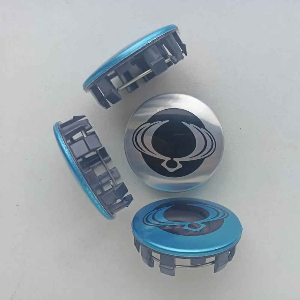 Колпачки заглушки на литые диски SsangYong СангЯнг (комплект 4) черный/серебро 58/54/12 мм #1