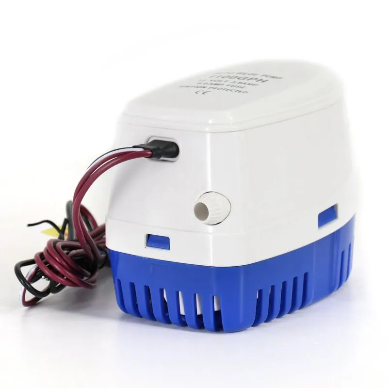 Насос водяной для откачки воды из лодки, погружной, осушитель электрический, водяная помпа мощность до 70 литров в минуту, вариант, фото 2