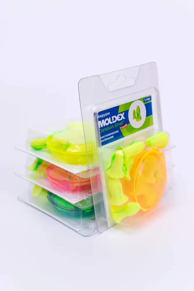 Беруши для сна (противошумные вкладыши) Moldex Contours Small, 5 пар с кейсом в блистере, вариант, фото 5