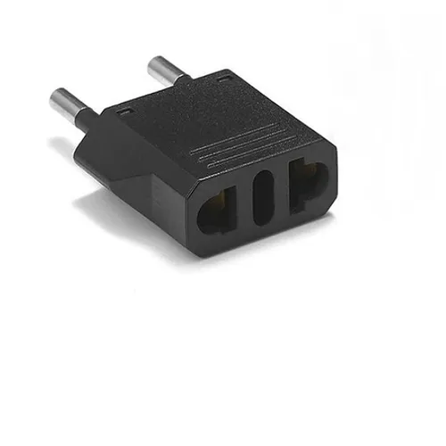 Переходник с американской вилки на русскую (US-EU) (черный)