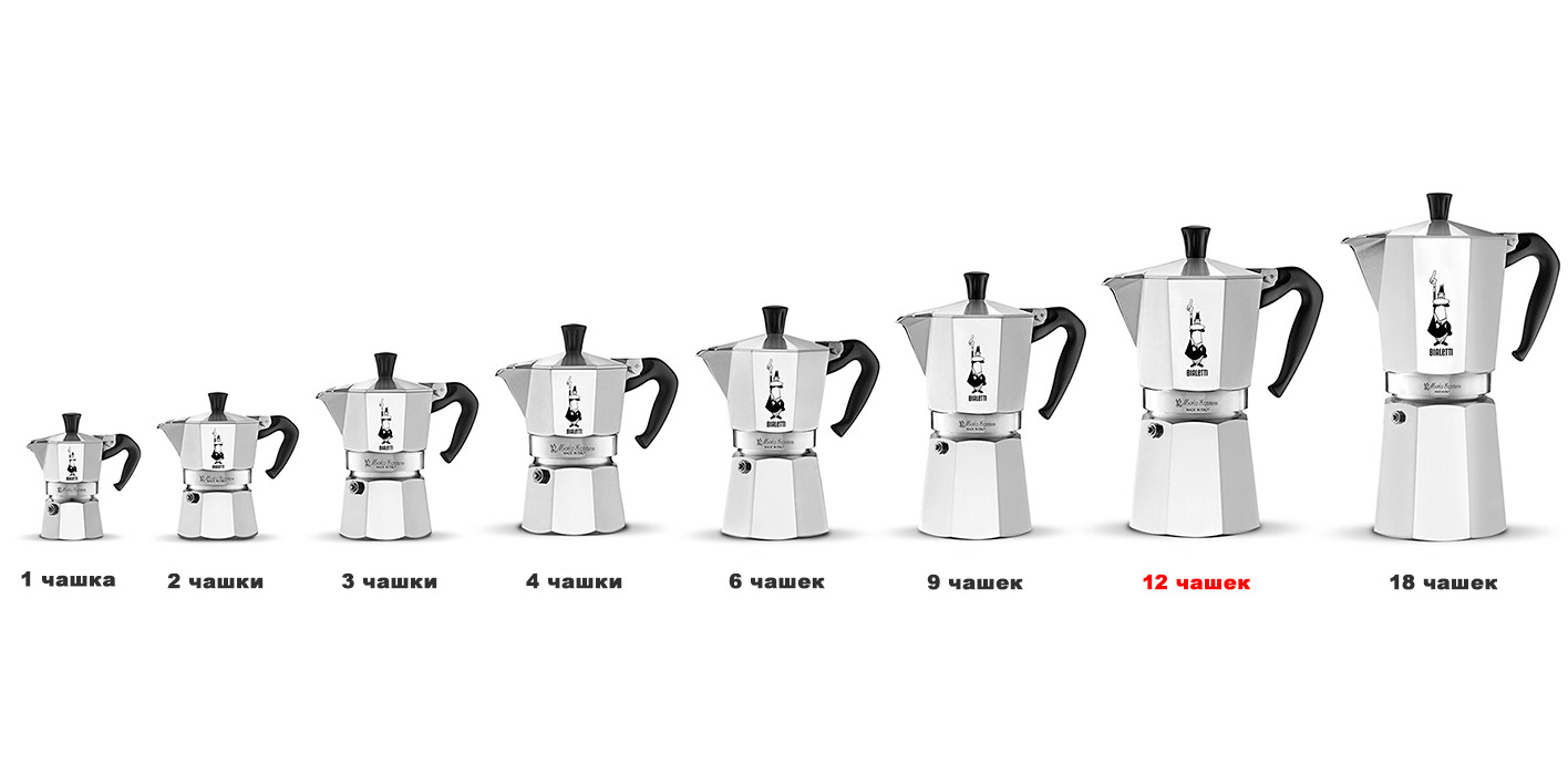 Гейзерная кофеварка Bialetti "Moka Express", на 12 чашек (670 мл