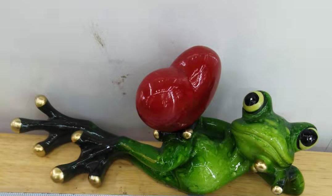 Статуэтка Лягушка, сердце, полистоун, 16 х 4,5 х 6,5 см — фото 2