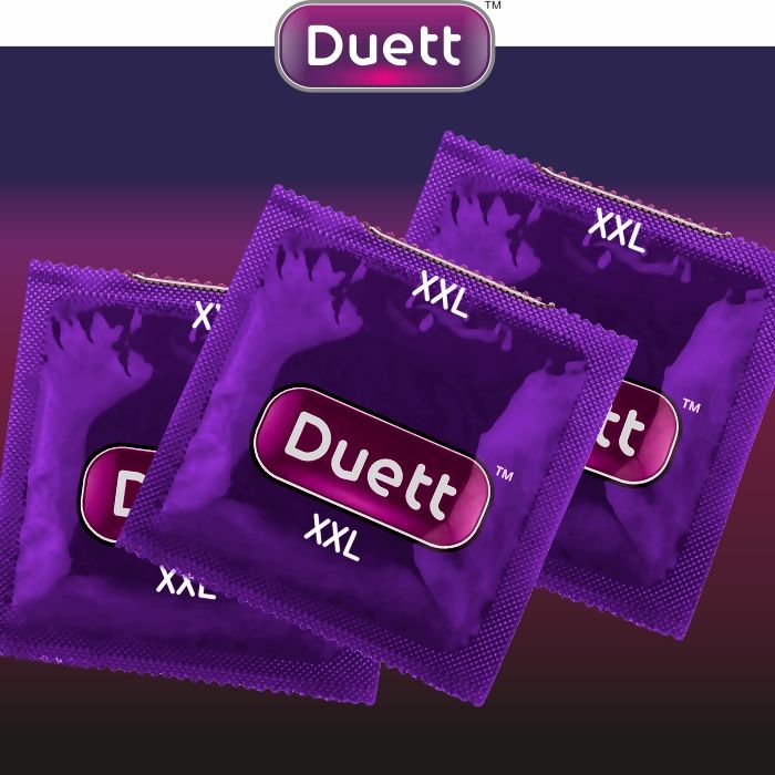 Презервативы DUETT XXL №12, Увеличенного размера с гелем-смазкой 12 шт ...
