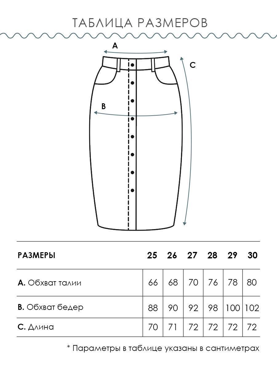 Размеры юбок