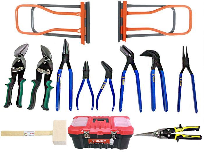 набор строительных инструментов для кровли