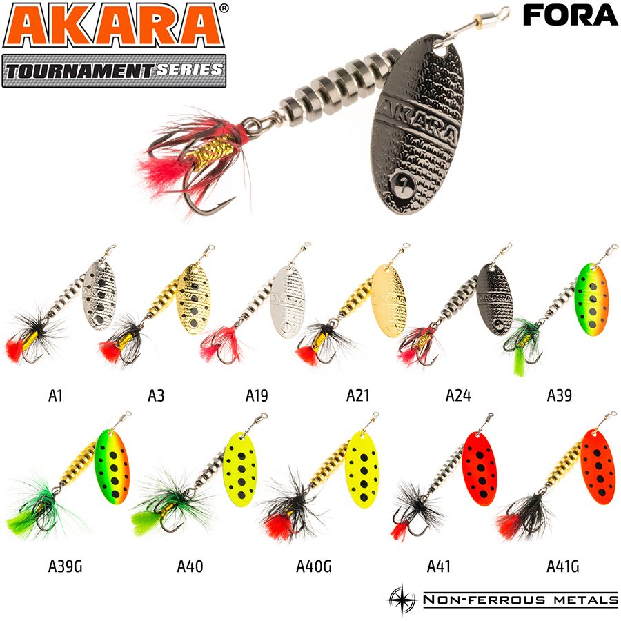 Блесна вращ. Akara Tournament Series Fora 4 16 гр. 4/7 oz. A40