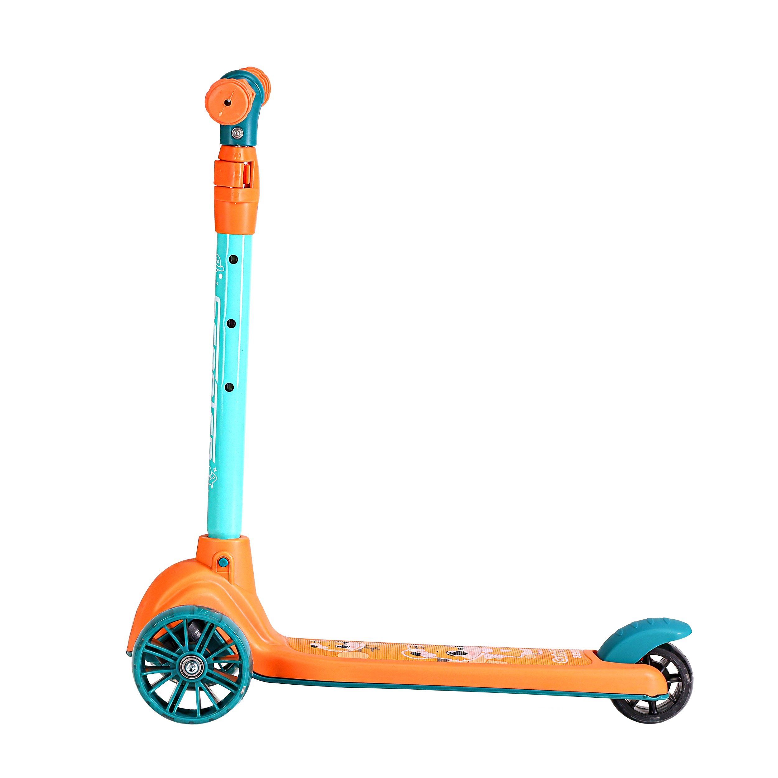 Самокат 3-х колесный SCOOTER Tiger, оранжевый Самокат 3-х колесный SCOOTER Tiger, оранжевый