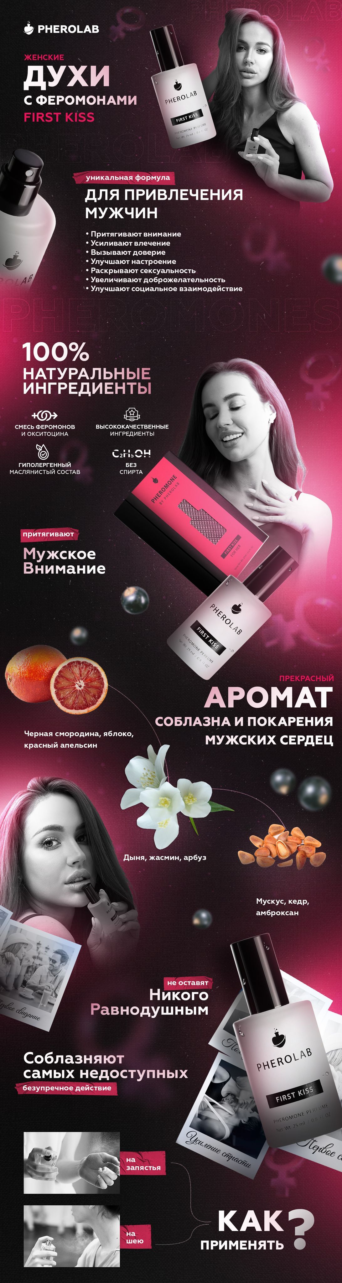 PHEROLAB,Духи с феромонами, 30мл, аромат: Листья черной смородины ...