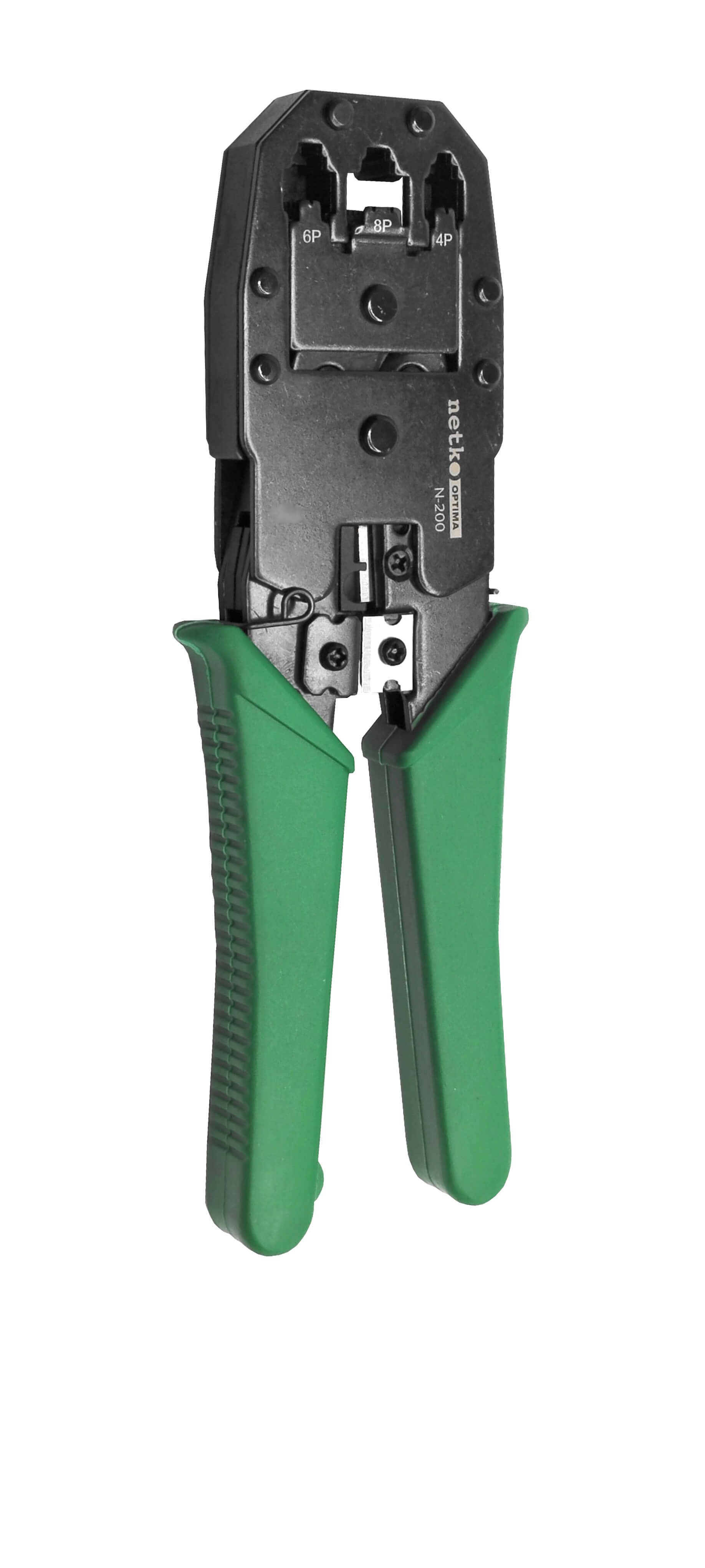 КлещиобжимныедлявитойпарыRJ-45(8P8C),RJ-12(6P6C),RJ-11(6P4Cи6P2C),NetkoN-200