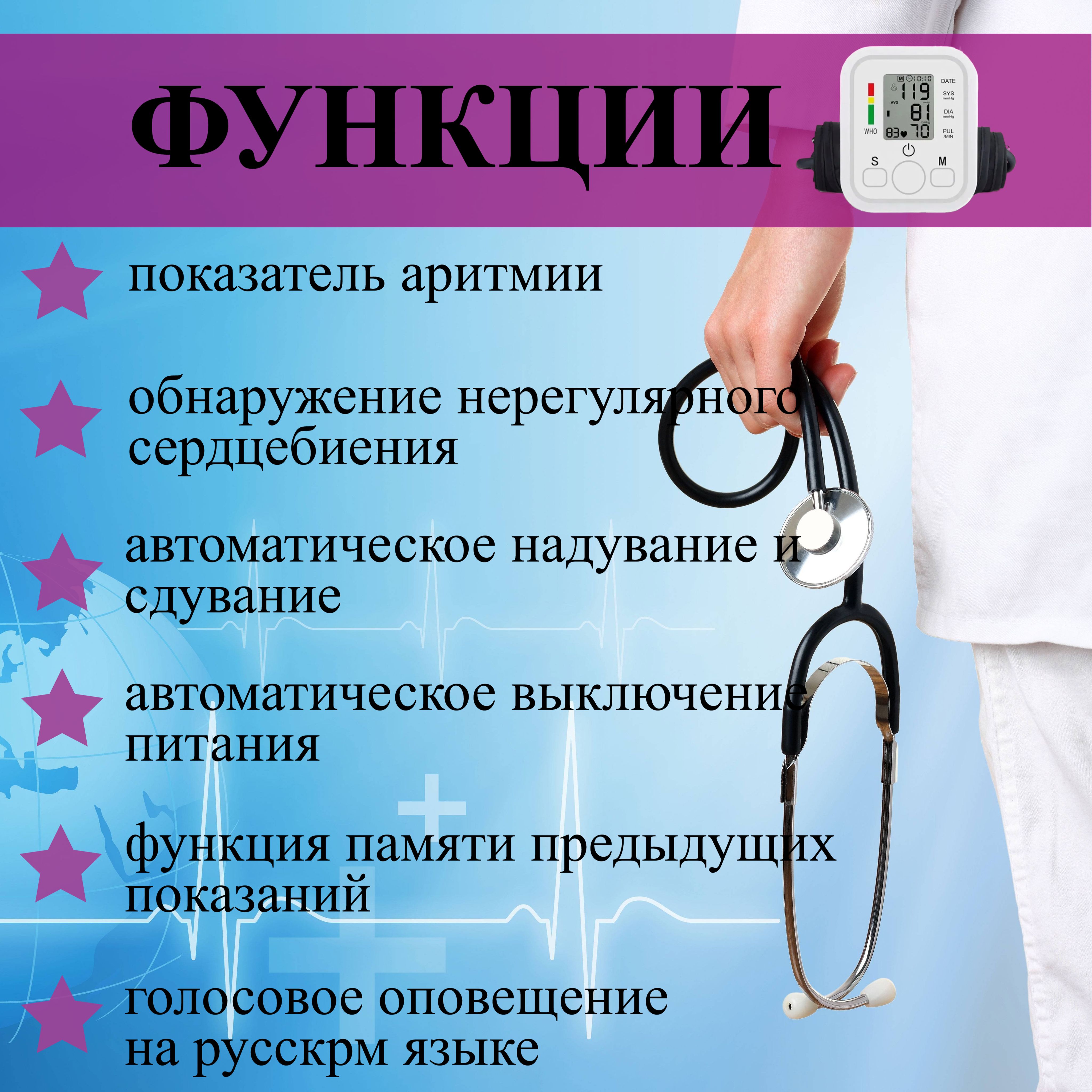 Тонометр автоматический электронный с универсальной манжетой, с ...