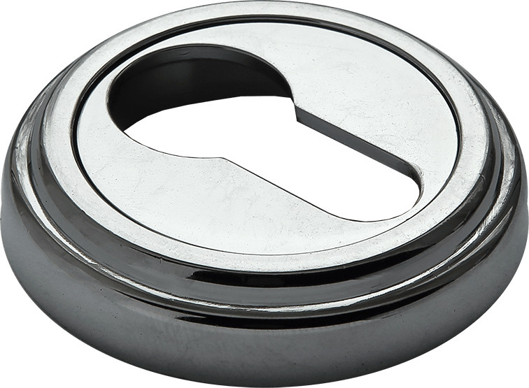 Накладка на ключевой цилиндр круглая, заглушка дверная Morelli MH-KH-CLASSIC PC хром  #1