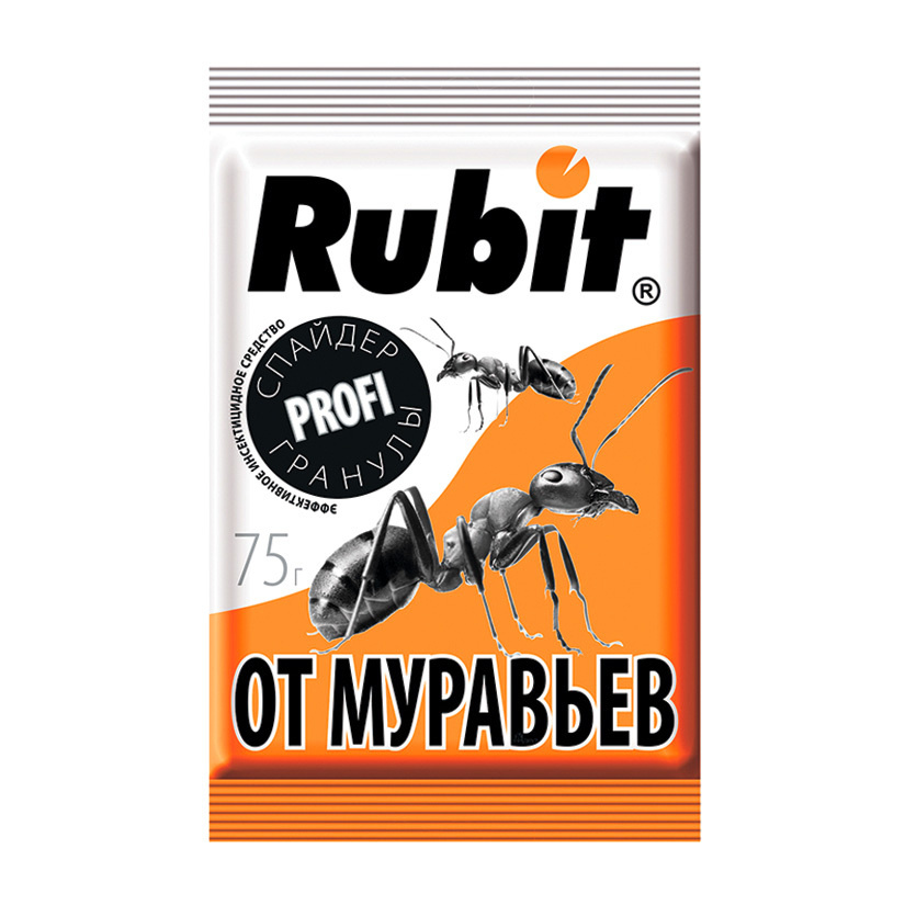 Средство от насекомых Гранулы от муравьев СПАЙДЕР, 75г, Рубит - купить с  доставкой по выгодным ценам в интернет-магазине OZON (618563092)