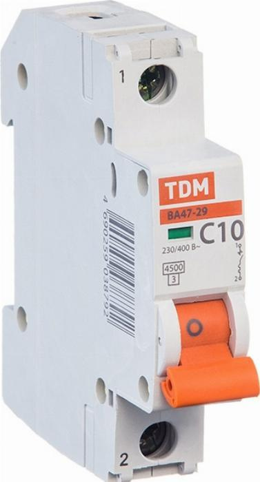 Купить Автоматический выключатель TDM Electric ВА47-29 1P 10А ...