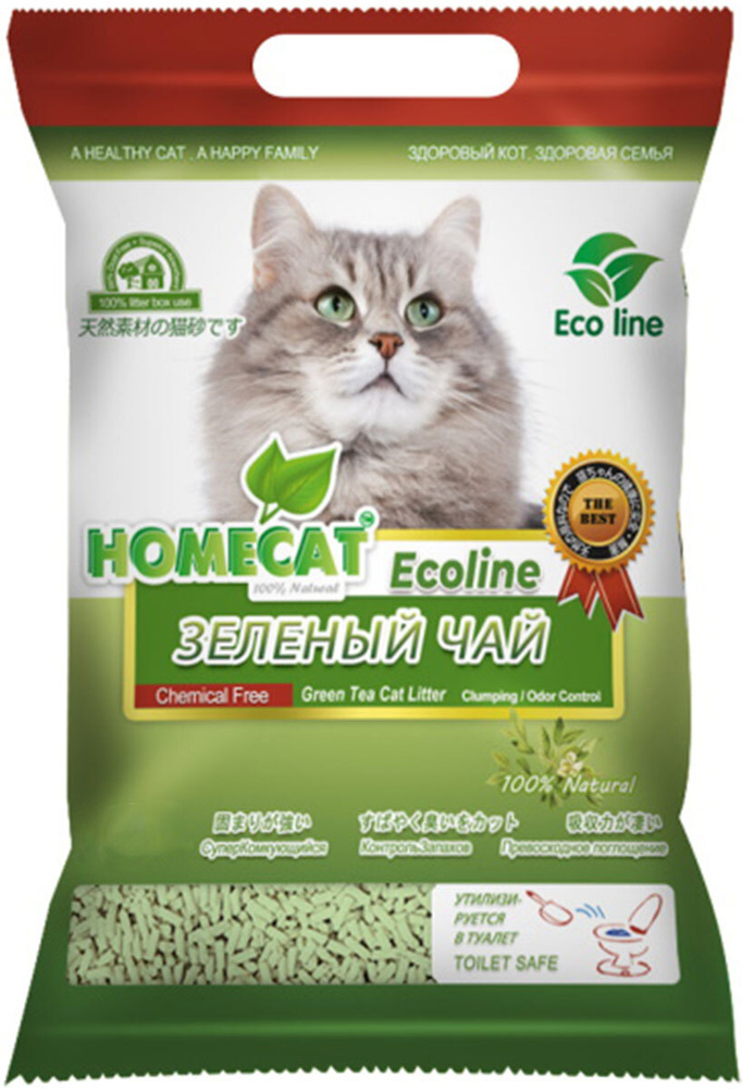 Homecat Наполнитель Кукурузный Комкующийся 6000г. #1