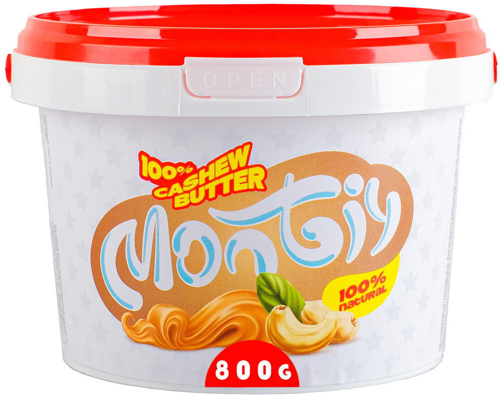 Кешью паста Montiy, ореховая паста 800 грамм, без сахара, кремовая, PREMIUM,  #1