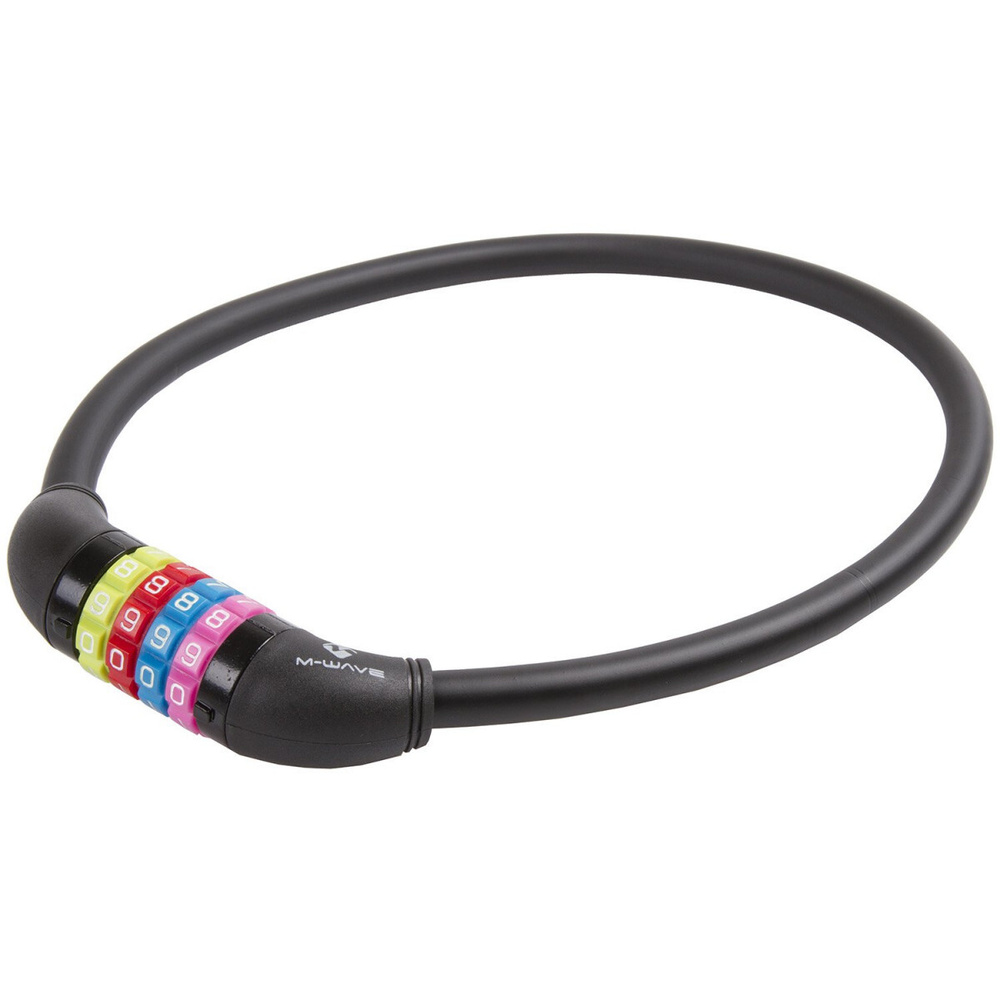 Замок велосипедный M-WAVE DS 12.6,5 S тросовый, 12х650мм, черный #1