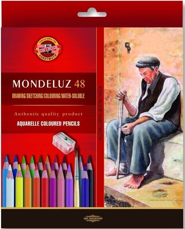 Карандаши цветные 48 цветов Koh-I-Noor Mondeluz Old Man акварельные ...