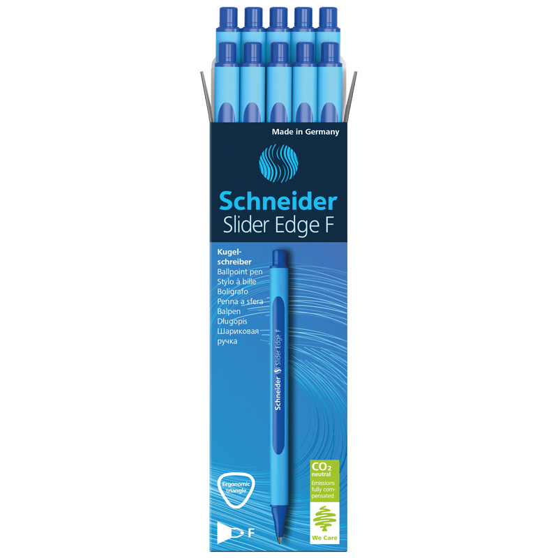Ручка шариковая Schneider Slider Edge F синяя, 10шт #1