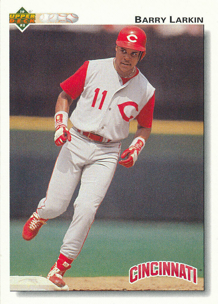 1992 Коллекционная бейсбольная карточка №144 Barry Larkin #1