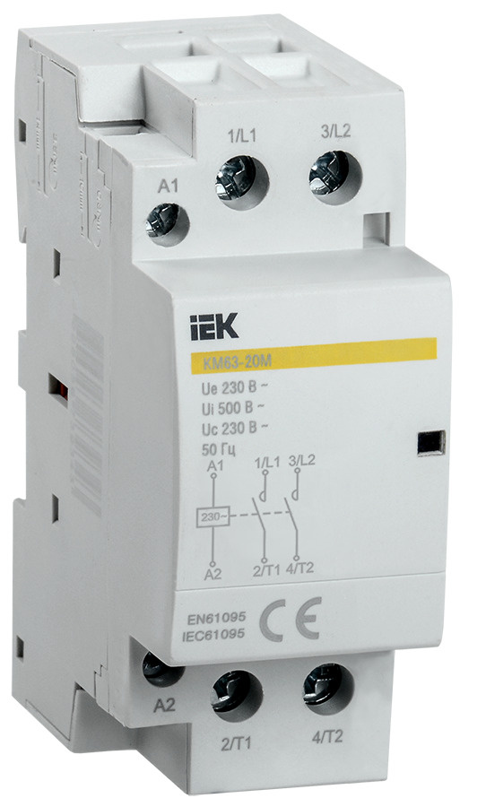 Контактор модульный КМ63-20М AC IEK MKK11-63-20 ( 1шт. ) #1