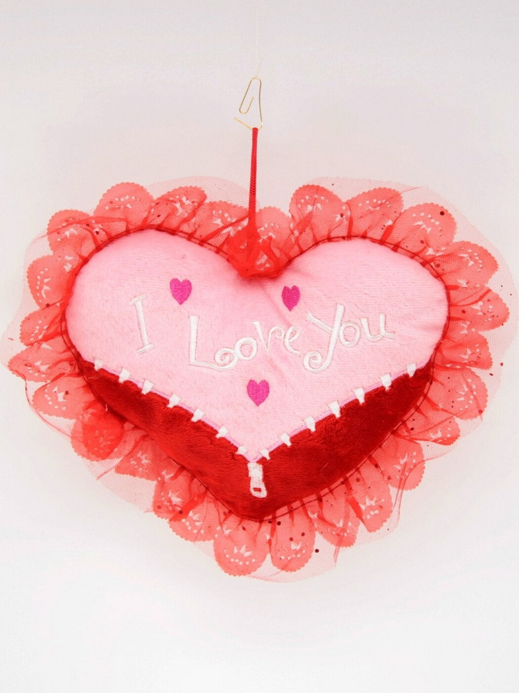 Мягкая игрушка Сердце " I love you " розовое 24 см. - купить с ...