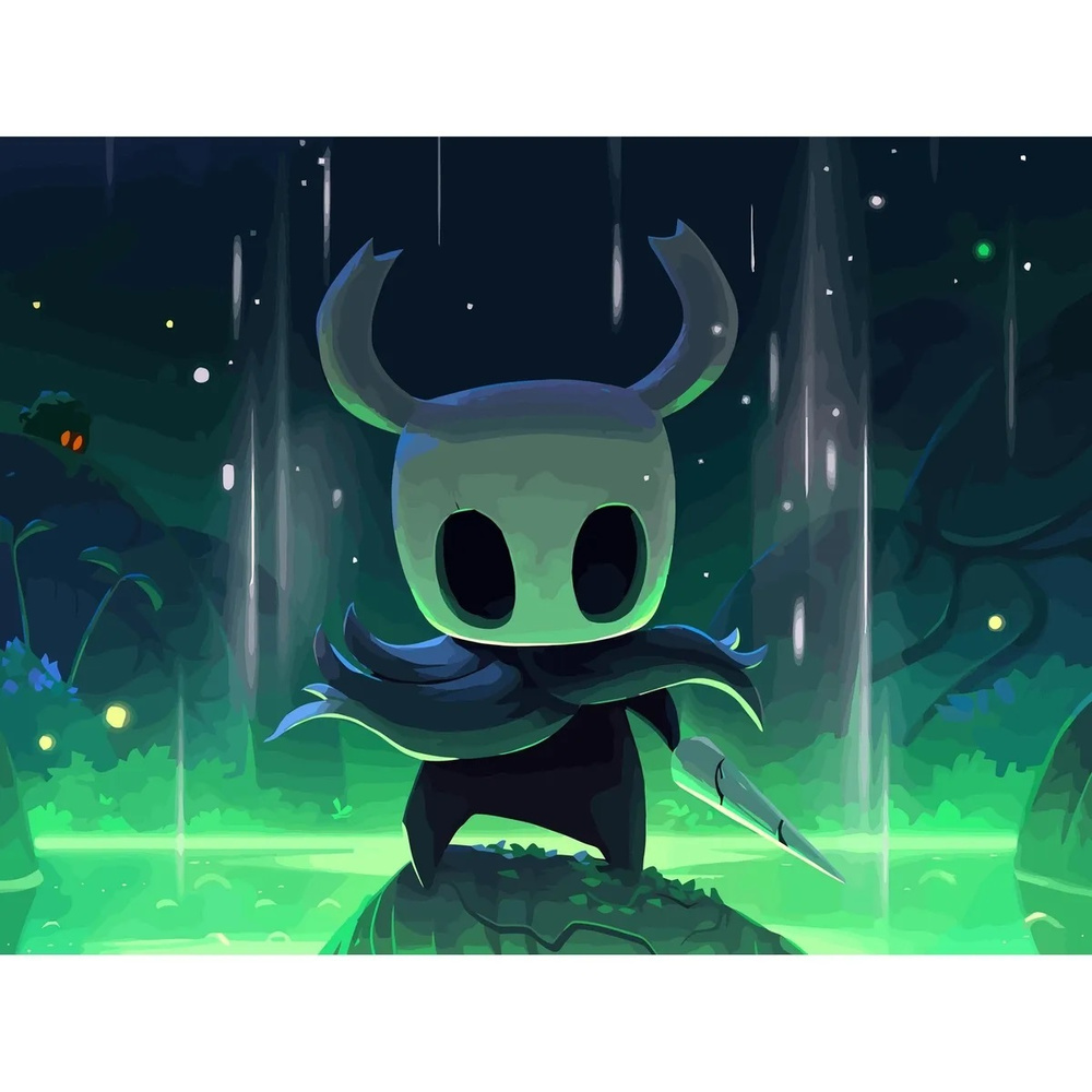 Картина по номерам на холсте Hollow knight рыцарь - 3 40 х 30 - купить с  доставкой по выгодным ценам в интернет-магазине OZON (285383851)