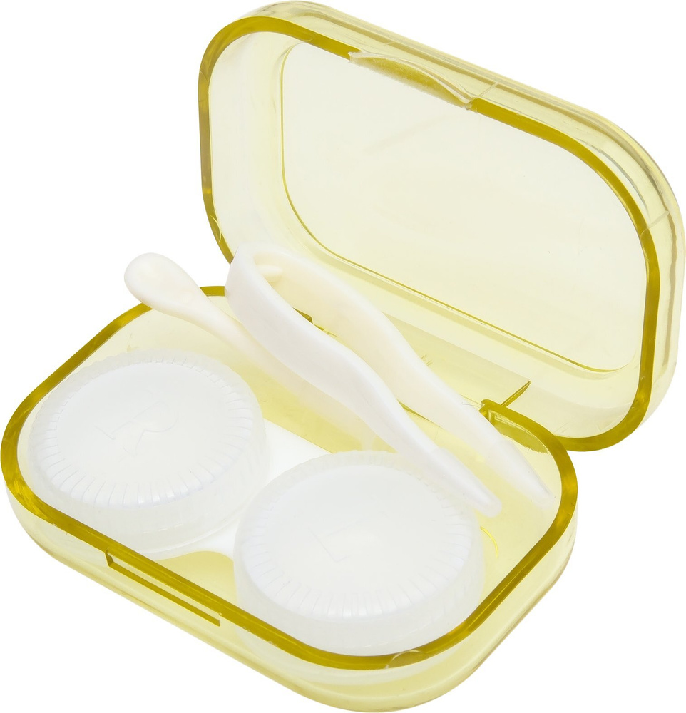 Набор для контактных линз, 4 предмета (контейнер для линз, пинцет ...