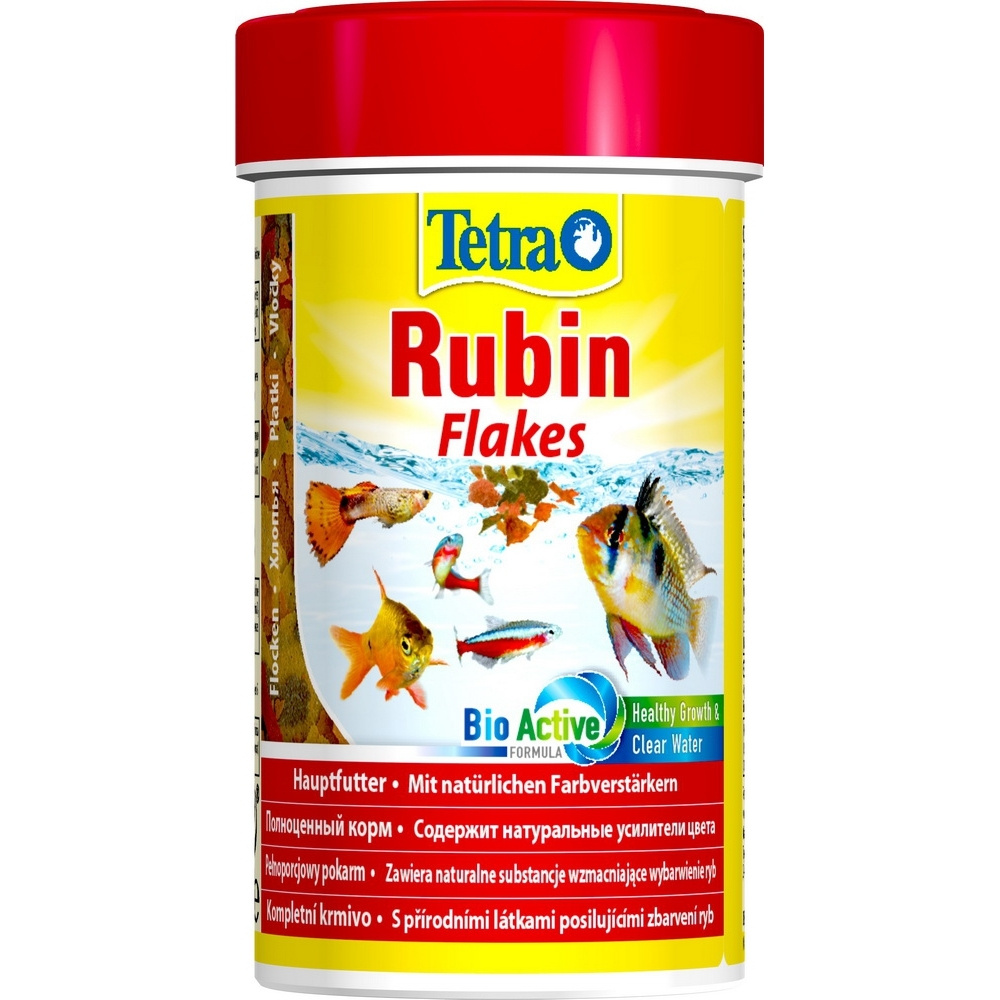Tetra Rubin Flakes 250мл/52г- корм в виде хлопьев с натуральными добавками для усиления естественной #1